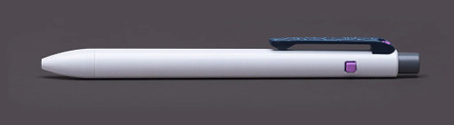 Tactile Turn Seasonal Release Nexus Side Click ink pen - shown retracted.  Nexus themed titanium construction.  Short length.
For reference only.