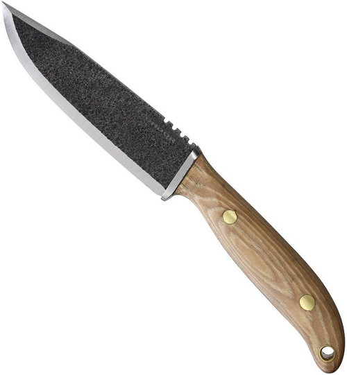 Condor Tool and Knife Austral fixed blade knife - shown out of sheath reverse.  1095 steel plain edge blade.  Wood handle.  Model CTK3962-4.6-HC.