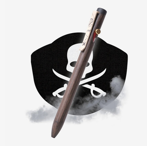 Tactile Turn Bolt Action ink pen - Seasonal Release Buccaneer.  Overall length is 5.6" and features titanium construction with a Buccaneer themed Cerakote finish.  Model 10-BA1-SEA-BUC.
For reference only.