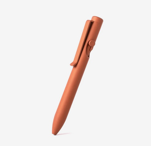 Tactile Turn Tonal Bolt Action ink pen.  Overall length is 4.4" and features Terracotta Cerakoted titanium construction.  Model 10-BA3-TTM-TER.