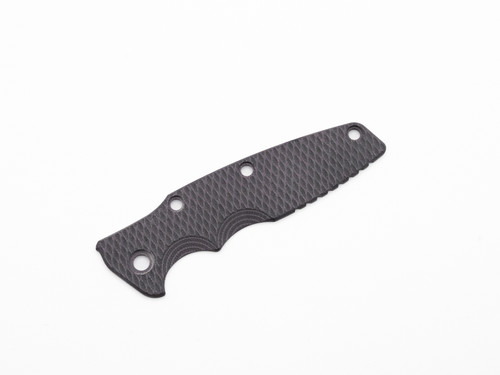 Rick Hinderer Knives Textured G-10 handle scale to fit Eklipse 3.5" - shown obverse.  Purple and black. 