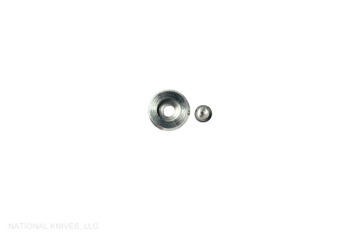 Rick Hinderer Knives Lock Bar Stabilizer with screw - shown obverse.  Stonewash stainless steel.  Model K0030002SW.