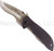 Emerson Knives Mini Commander SFS folding knife with thumb disk and Emerson Wave opener - shown open presentation side.  Satin 154CM stainless steel combo edge blade.  Black G-10 handle.  Model M-COM-SFS.