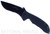 Emerson Knives Super Commander BTS folding knife with thumb disk and Emerson Wave opener - shown open presentation side.  Black 154CM stainless steel combo edge blade.  Black G-10 handle.  Model S-COMM-BTS.
