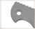 Rick Hinderer Knives XM-18 3.0" Textured G-10 handle scale - close up of pivot hole obverse shown.  Light Grey color.