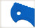 Rick Hinderer Knives Textured G-10 handle scale - close up of pivot are obverse shown.  Fits 3.0" XM-18.  Blue color.  Model K010100700-BL.
