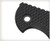 Rick Hinderer Knives XM-18 3.5" Textured G-10 handle scale - close up of pivot hole obverse shown.  Black color.