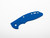 Rick Hinderer Knives XM-18 3.5" Textured G-10 handle scale - obverse shown.  Blue color.