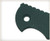 Rick Hinderer Knives XM-18 3.5" Textured G-10 handle scale - close up of pivot hole obverse shown.  Dark green color.