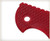 Rick Hinderer Knives XM-18 3.5" Textured G-10 handle scale - close up of pivot hole obverse shown.  Red color.