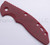 Rick Hinderer Knives XM-18 3.5" Textured G-10 handle scale - obverse shown.  Red color.