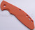 Rick Hinderer Knives XM-24 Textured G-10 handle scale - obverse shown.  Orange color.