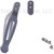 Rick Hinderer Knives Pocket Clip and Filler Tab Set with screws- obverse. Stonewash blue construction.  Model K0020101BL.