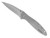 Kershaw Leek assisted opening folding knife with thumb studs and flipper tab - shown open presentation side.  14C28N and D2 steel plain edge blade.  Stainless steel handle.  Model 1660CB.