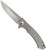 Zero Tolerance 0450 folding knife with flipper tab - shown open presentation side.  S35VN stainless steel plain edge blade.  Titanium handle.  Model 0450.