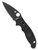 Spyderco Manix 2 Lightweight folding knife with thumb hole - shown open presentation side.  Black CTS-BD1N stainless steel plain edge blade.  Black FRCP handle.  Model C101PBBK2