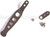Rick Hinderer Knives Holey Pocket Clip and Filler Tab Set- reverse. Anodized Bronze titanium construction.  Model K002010HO-BR.
For reference only