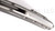 Todd Begg Knives Bodega 2.0 folding knife with flipper tab - shown close up of back spacer.  2-tone N690 stainless steel plain edge blade.  Gray titanium handle.
For reference only.