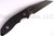 Rick Hinderer Knives FXM Wharncliffe fixed blade knife - shown out of sheath obverse.  Black DLC S35VN stainless steel plain edge blade.  Black G-10 handle.  Model K60120NBWH.