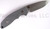 Rick Hinderer Knives FXM Spanto fixed blade knife - shown out of sheath obverse.  Stonewash S35VN stainless steel plain edge blade.  Battleship Grey G-10 handle.  Model K6012000SP.