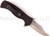 Emerson Knives Sheepdog Bowie SF folding knife with thumb disk, flipper tab, and Emerson Wave opener - shown open pocket clip side.  Satin 154CM stainless steel plain edge blade.  Black G-10 handle.  Model SHEEPDOG-BOWIE-SF.