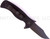 Emerson Knives Sheepdog Bowie BT folding knife with thumb disk, flipper tab, and Emerson Wave opener - shown open pocket clip side.  Black 154CM stainless steel plain edge blade.  Black G-10 handle.  Model SHEEPDOG-BOWIE-BT.