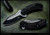 Todd Begg Knives Steelcraft Series Field Marshall folding knife - shown open presentation side.  2-tone satin S35VN stainless steel plain edge blade.  Black titanium handle.  Model FM212.
For reference only.