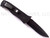 Emerson Knives CQC-7AW BTS folding knife with thumb disk and Emerson Wave opener - shown open pocket clip side.  Black 154CM stainless steel combo edge blade.  Black G-10 handle.  Model CQC-7AW-BTS.
For reference only.