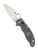 Spyderco Manix 2 Lightweight folding knife with thumb hole - shown open presentation side.  Maxamet steel plain edge blade.  Gray FRCP handle.  Model C101PGY2.