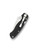 Spyderco Paramilitary 2 Left Hand folding knife with thumb hole - shown closed pocket clip side.  Satin S30V stainless steel plain edge blade.  Black G-10 handle.  Model C81GPLE2.