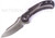 Todd Begg Knives Steelcraft Series Field Marshall folding knife - shown open presentation side.  Hand satin S35VN stainless steel plain edge blade.  Black and Silver titanium handle.  Model FM223.
For reference only.