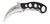 Emerson Knives Karambit SF fixed blade knife - shown out of sheath reverse.  Satin 154CM stainless steel plain edge blade.  Black G-10 handle.  Model KARFX-SF.