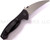 Emerson Knives SARK SF folding knife with thumb disk and Emerson Wave opener - shown open pocket club side.  Satin 154CM stainless steel plain edge blade.  Black G-10 handle.  Model SARK-SF.