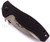 Emerson Knives SARK SF folding knife with thumb disk and Emerson Wave opener - shown closed presentation side.  Satin 154CM stainless steel plain edge blade.  Black G-10 handle.  Model SARK-SF.