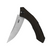 Zero Tolerance 0460 folding knife with flipper tab - shown partially open presentation side.  S35VN stainless steel plain edge blade.  Black carbon fiber handle with bronze highlights.  Model 0460.
For reference only.
