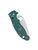 Spyderco Manix 2 Lightweight folding knife with thumb hole - shown closed pocket clip side.  SPY 27 stainless steel plain edge blade.  Mineral Blue FRCP handle.  Model C101PCBL2.
