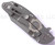 Rick Hinderer Knives Gearhead XM-24 Wharncliffe folding knife with thumb stud and flipper tab - shown closed lock side.  Working Finish M390 stainless steel plain edge blade.  FDE G-10 handle with Working Finish lock side.  Model K3023SGW00.
For reference only.