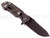 Rick Hinderer Knives Half Track folding knife with flipper tab - shown open lock side.  Black DLC S35VN stainless steel plain edge blade.  Black DLC textured titanium handle with black DLC textured titanium lock side.  Model K20090SPNC.
For reference only.