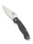 Spyderco Paramilitary 2 folding knife with thumb hole - shown open presentation side.  Stonewash Maxamet steel plain edge blade.  Dark Gray G-10 handle.  Model C81GPDGY2.
