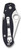 Spyderco Para 3 Sprint Run folding knife with thumb hole - shown closed pocket clip side.  Satin S90V stainless steel plain edge blade. Black carbon fiber handle.  Model C223CF90VP.
For reference only.