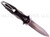 Rick Hinderer Knives Maximus Single Edge folding knife with flipper tab - shown open lock side.  Stonewash 20CV stainless steel plain edge blade.  Black G-10 handle with Working Finish lock side.  Model K207MSGS00.