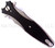 Rick Hinderer Knives Maximus Single Edge folding knife with flipper tab - shown closed presentation side.  Stonewash 20CV stainless steel plain edge blade.  Black G-10 handle with Working Finish lock side.  Model K207MSGS00.