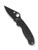 Spyderco Para 3 folding knife with thumb hole - shown open presentation side.  Black S45VN stainless steel plain edge blade. Black G-10 handle.  Model C223GPBK.