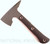 RMJ Tactical Mini Jenny tomahawk - shown out of sheath reverse.  Tungsten Cerakote 80CRV2 steel plain edge head.  Black G-10 handle.  
For reference only.