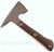 RMJ Tactical Mini Jenny tomahawk - shown out of sheath obverse.  Tungsten Cerakote 80CRV2 steel plain edge head.  Black G-10 handle.  
For reference only.