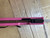 Blemished Spyderco Yojimbo 2 Sprint Run folding knife with thumb hole - close up of compression lock shown.  Black CPM-S30V stainless steel plain edge blade.  Pink G-10 handle.  Model C85GPNBKP2.