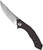 Zero Tolerance 0462 folding knife with flipper tab - shown open presentation side.  20CV stainless steel plain edge blade.  Black carbon fiber handle with red highlights.  Model 0462.
