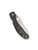 Spyderco Kapara folding knife with thumb hole - shown closed pocket clip side.  Satin S30V stainless steel plain edge blade.  Black carbon fiber handle.  Model C241CFP.