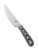 Spyderco Bow River fixed blade knife - shown out of sheath reverse.  Satin 8Cr13MoV stainless steel plain edge blade.  Black - Gray G-10 handle.  Model FB46GP.
