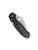 Spyderco Para 3 Salt folding knife with thumb hole - shown closed pocket clip side.  Satin CTS-BD1N stainless steel serrated edge blade.  Black FRN handle.  Model C223SBK.